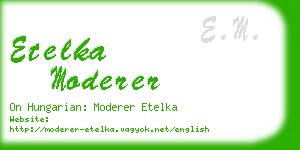 etelka moderer business card